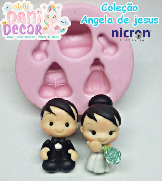 Mini newlywed couple - Dani Decor - Silicone Mold 97