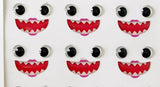 3D Eyes Stickers Shark eyes and mouth, Nivia Arts