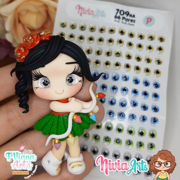 3D Eyes Stickers 709, Nivia Arts