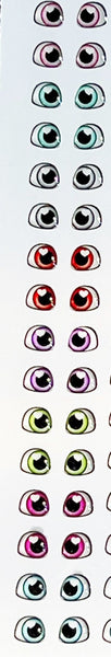 3D Eyes Stickers Multicolor with Heart, 608 Nivia Arts