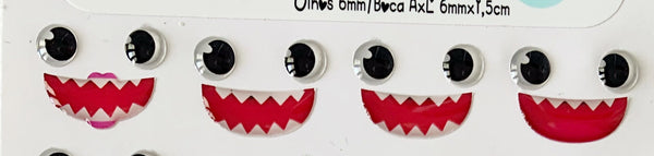 3D Eyes Stickers Shark eyes and mouth, Nivia Arts