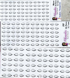 3D Eyes Stickers Closed Eyes / Transparent with glitter, Verartes