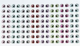 3D Eyes Stickers Multicolor with Heart, 608 Nivia Arts