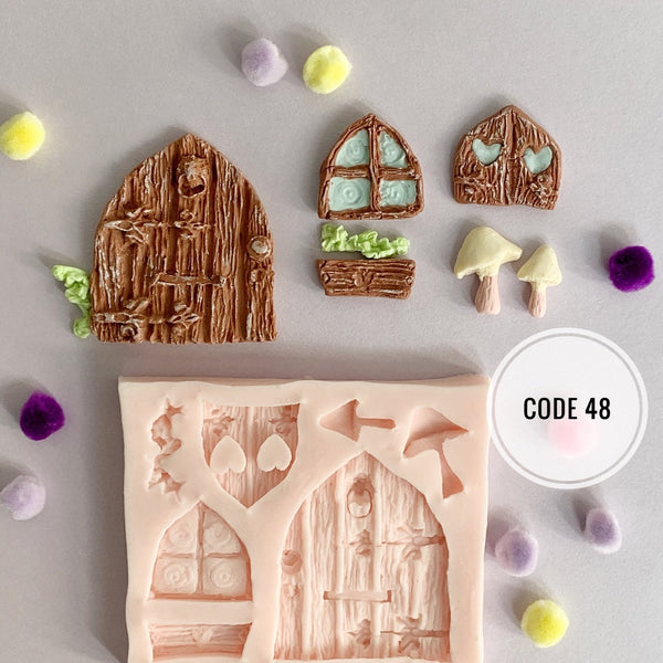 Doors and windows of fairy houses. Silicone Mold