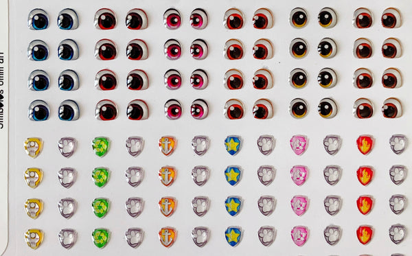 3D Eyes Stickers 02, Nivia Arts