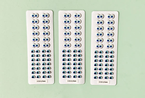 3D Eyes Stickers- E21- 26 pairs (5.7 mm), Nicron Australia