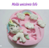 Fluffy unicorn with rainbow,  Dani Decor mold 70